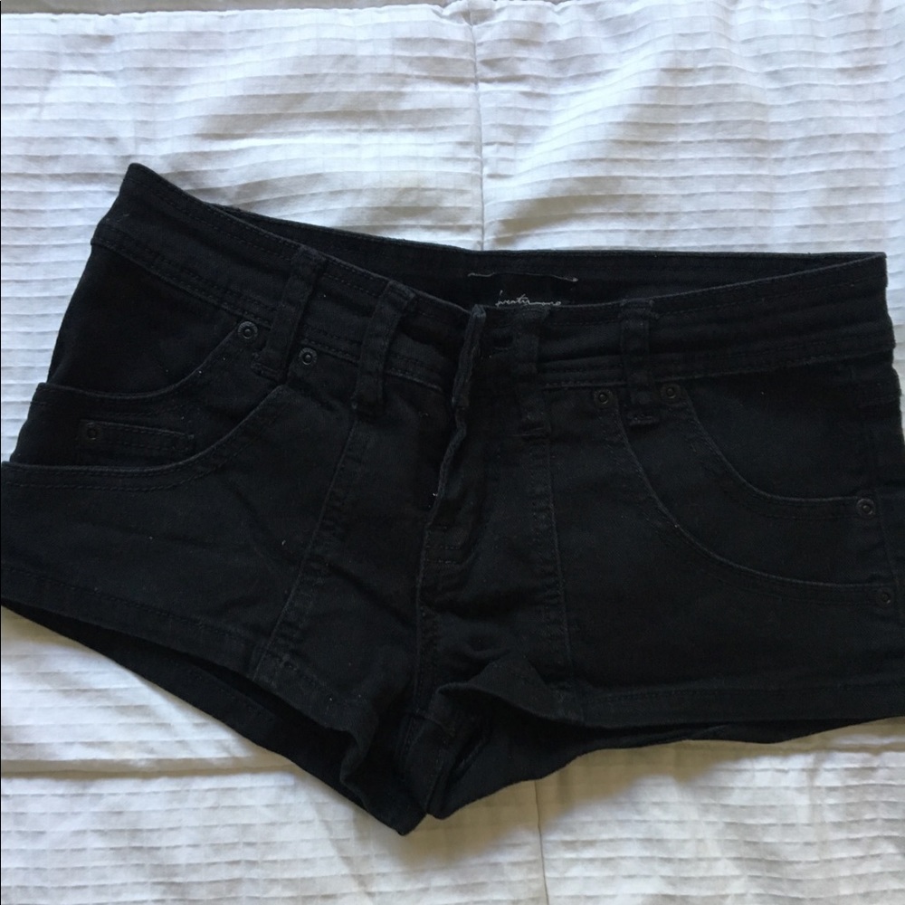 Black Denim Jean Shorts